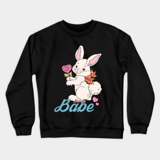 Bunny Babe- Cute Easter Bunny Crewneck Sweatshirt